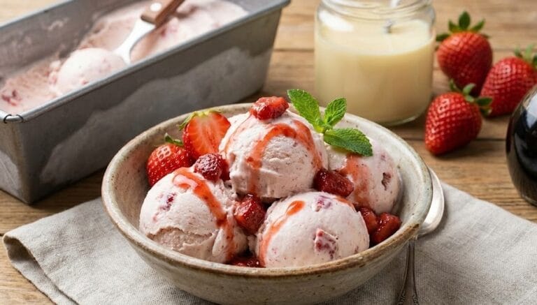 Domowe lody truskawkowe