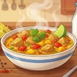 Indyk w curry z ryżem