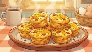 Jajeczne muffinki z boczkiem