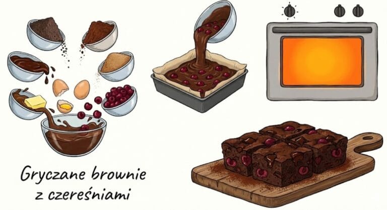 Brownie z czereśniami