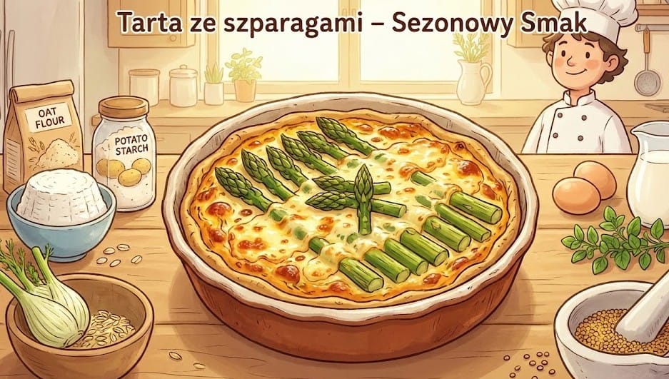 bezglutenowa tarta ze szparagami