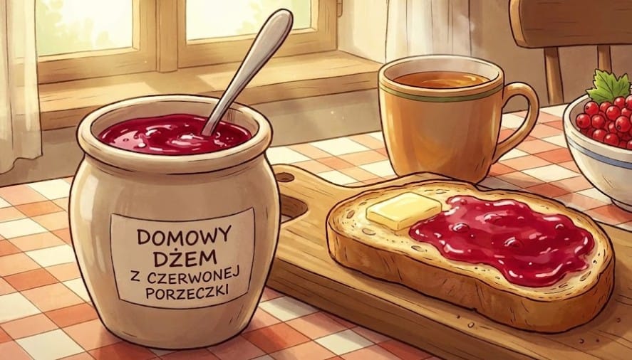 Domowy dżem z czerwonej porzeczki