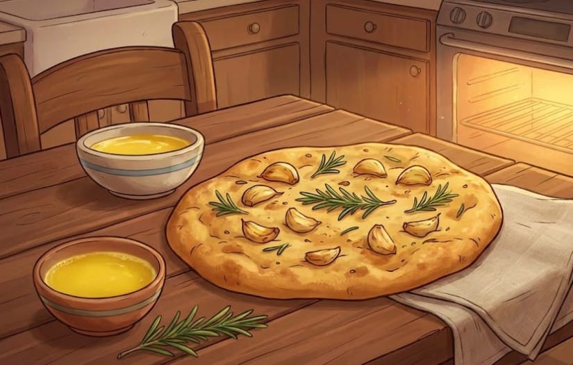 chleb czosnkowy paleo